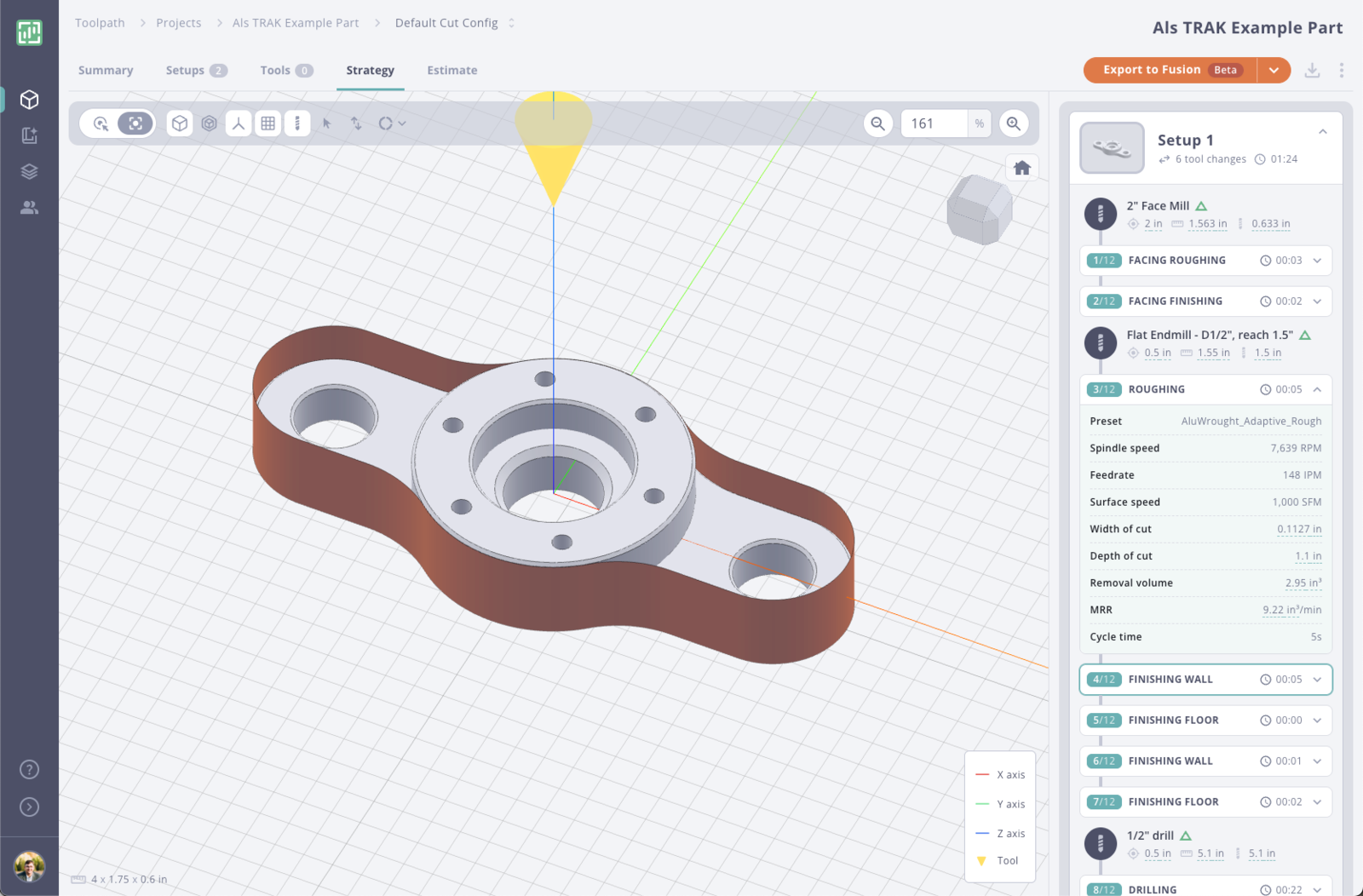 Toolpath on a ProtoTRAK control