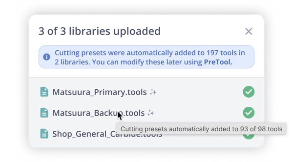 Magic Uploads for Tool Libraries