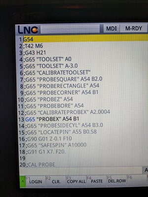 MDI screen on the Toolpath Syil X7